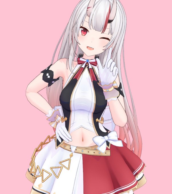 ・小物物理作成
・アイドル衣装移植
アイドル衣装がこのタイプなので移植してみました～🤗
下着も付いてたので白で着せときました～😋 