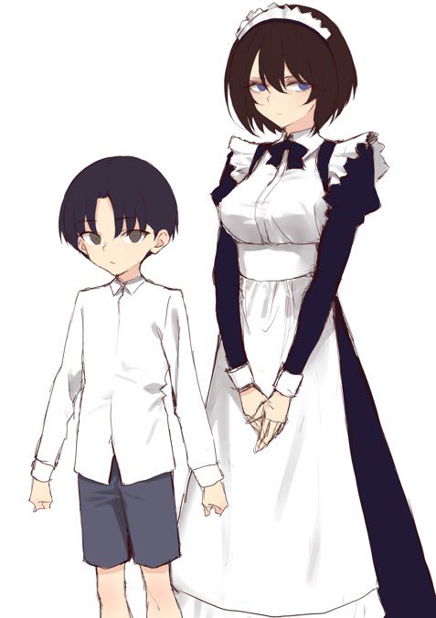 前から言ってたおねショタメイドはこの二人組でやったらおもしろそうかなと考えてます。気だるげメイド〜 