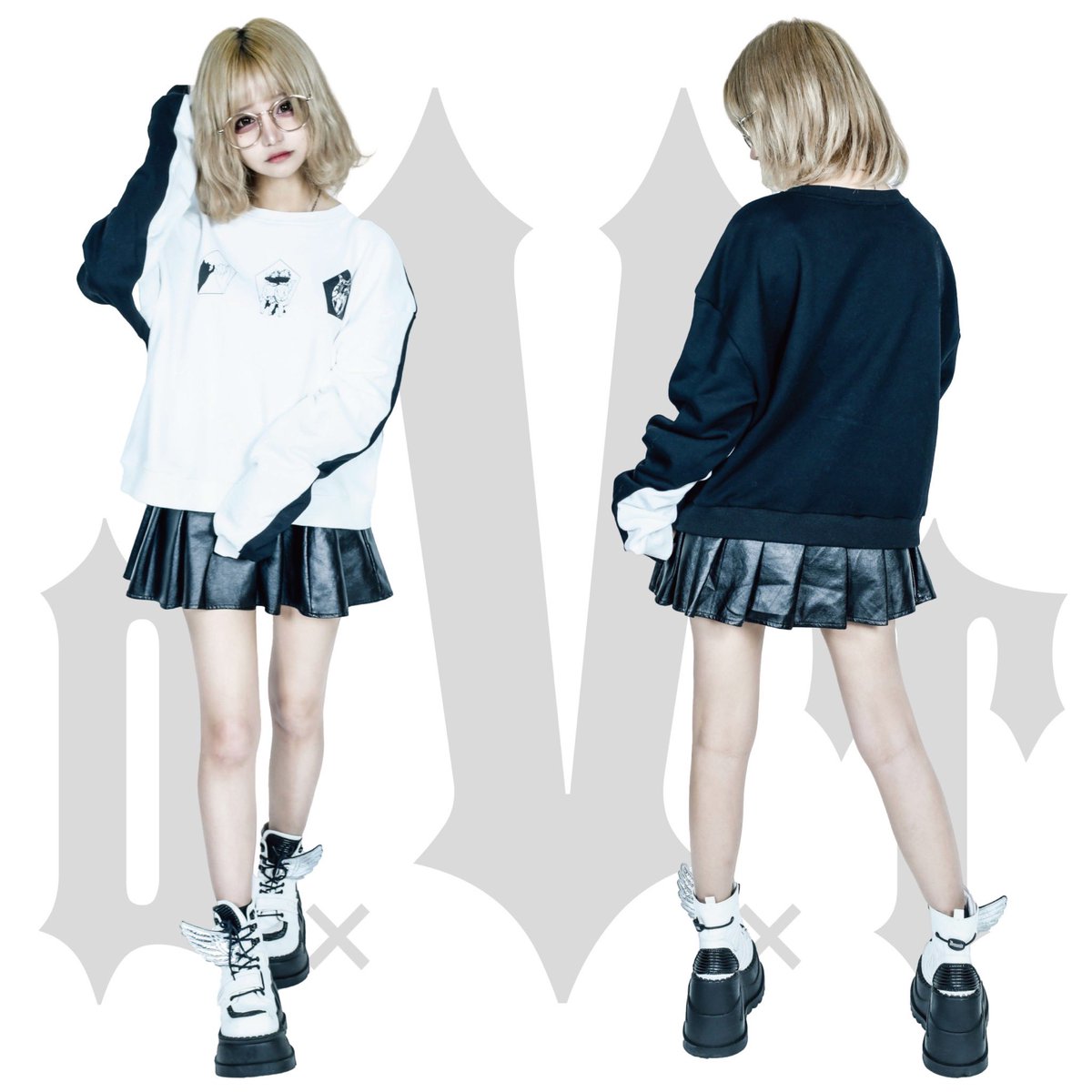 DVT_official's tweet photo. 【news】https://t.co/xTYg0bmC8E

本日21:00より

DVT newitem
「血盟｣

ミドル丈バイカラー裏毛TOPS

・フロントブラック
・フロントホワイト

フリーサイズ

¥9000+tax https://t.co/rHlaMskooF
