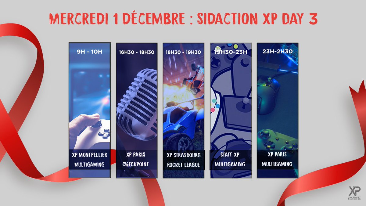 SIDACTION XP 🎗️

Un grand bravo à tous nos donateurs lors de nos lives d'hier ! Ils ont réussi à cumuler 653€ pour le <a href="/Sidaction/">Sidaction</a> ! 🔥 #IonisContreleSIDA 

Voici le planning du 3e jour de mobilisation !📅

N'hésitez pas à soutenir nos étudiants ➡️ twitch.tv/xpschool