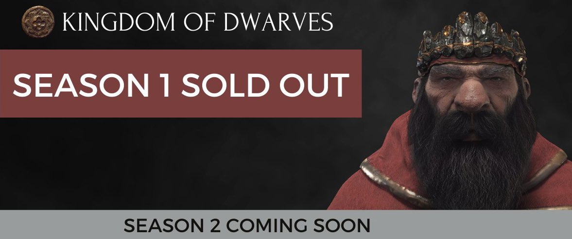 KingdomDwarves's tweet photo. Thank you everyone! Get ready for season 2! 🪓 https://t.co/AucreMRrX5