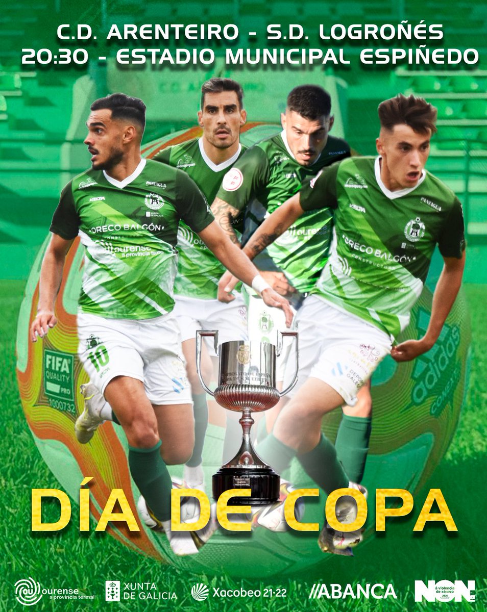Bos días a todxs!

💪🏻Espertamos con ganas de fútbol

🔥 Hoxe visítannos os nosos compañeiros do <a href="/SDLogrones/">SD Logroñés</a> 

Vémonos ás 20:30? 

#VamosVerdes #ViveOSoño #ArenteiroXogaACopa