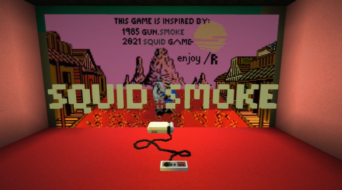 AdventureBoxRPG's tweet photo. Try "Squid Smoke", our fantastic game maker Ratten´s latest game set in the Old West. Grab some friends and try to evade the gunfire along the path to the end. Saddle up and play at: https://t.co/8Ef955RpI6
#indiegamedev #videogames #indiegame #SquidGame #gamedevelopment #voxel https://t.co/t7dhS2dHVd