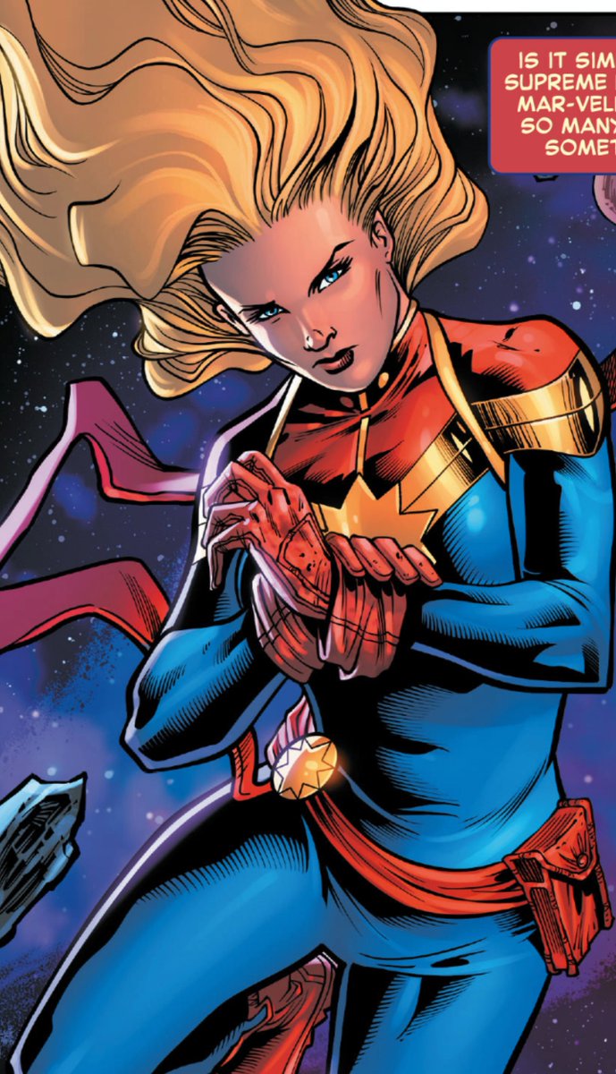 CaptMarvelNews's tweet image. Let’s take a second to thank @SergioDavila007 for the AMAZING work on our Captain Marvel book. I can’t show you more because it’d be a super spoiler and you deserve to see what our hero just did to refine and evolute with her powers in todays issue #34.