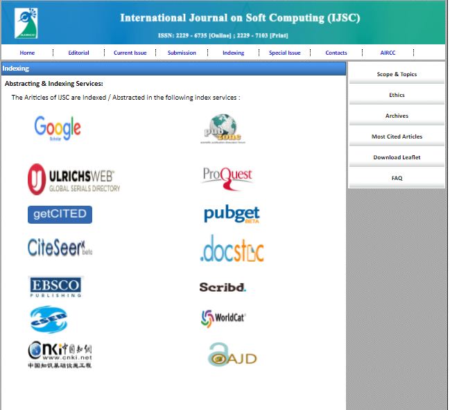 ijscjournal's tweet image. International Journal on Soft Computing ( IJSC )
ISSN: 2229 - 6735 [Online] ; 2229 - 7103 [Print]
airccse.org/journal/ijsc/i…

Contact Us: ijsc@aircconline.com

Submission System
coneco2009.com/submissions/im…

Academia URL: independent.academia.edu/IjscJournal
#FuzzyLogic #NeuralComputing