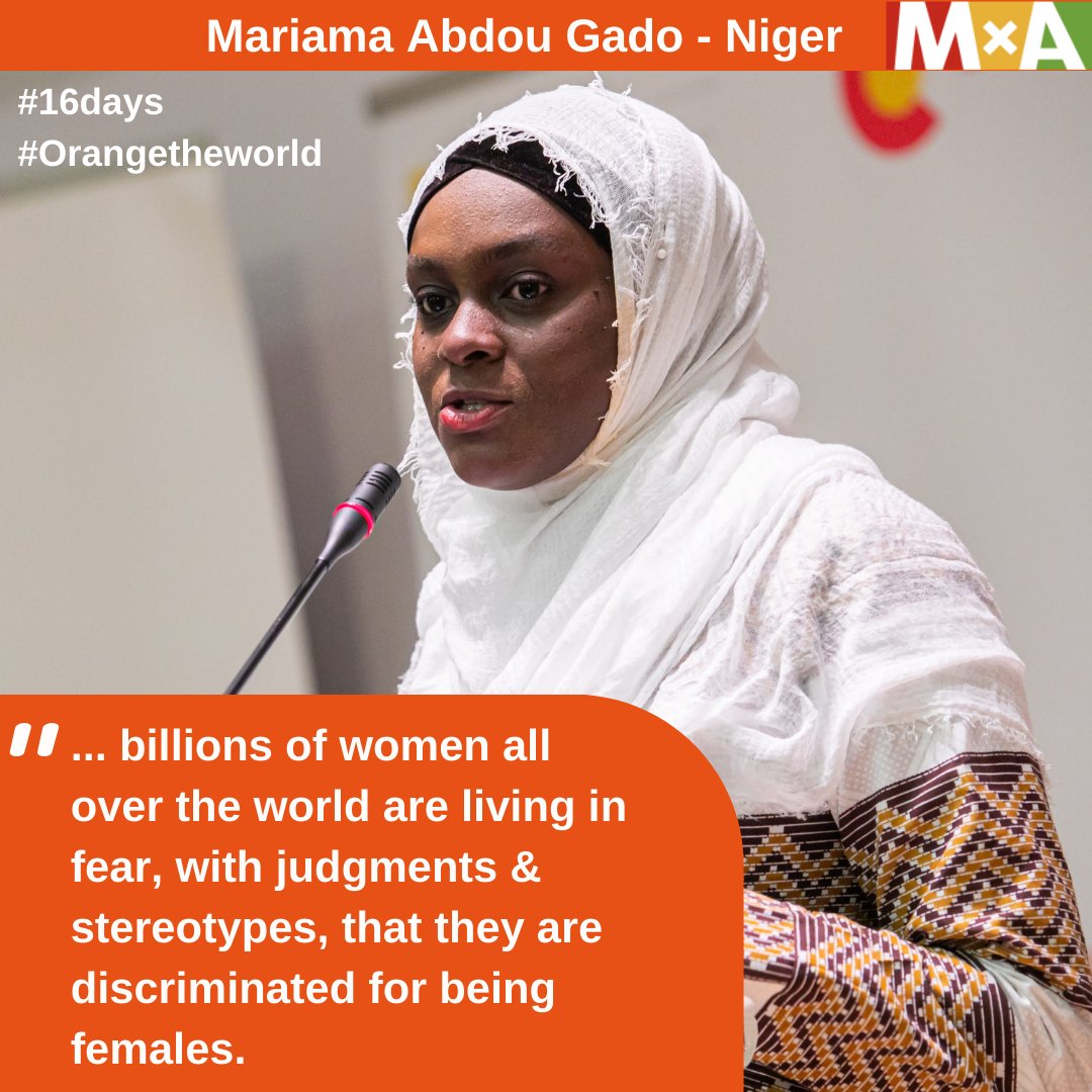 MujeresxAfrica's tweet photo. We continue with the campaign to End Violence against Women Now!
Mariama Abdou Gado from Niger
#16DaysofActivism #16diasdeactivismo #OrangeTheWorld #PintaElMundoDeNaranja #programaraisa
https://t.co/xITXnfIoa5 https://t.co/QaIeYdMjEd