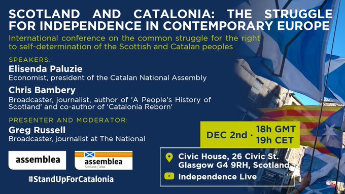 In Glasgow tomorrow evening? Come along to hear the excellent Eilsenda Paluzie and some other obscure geezer