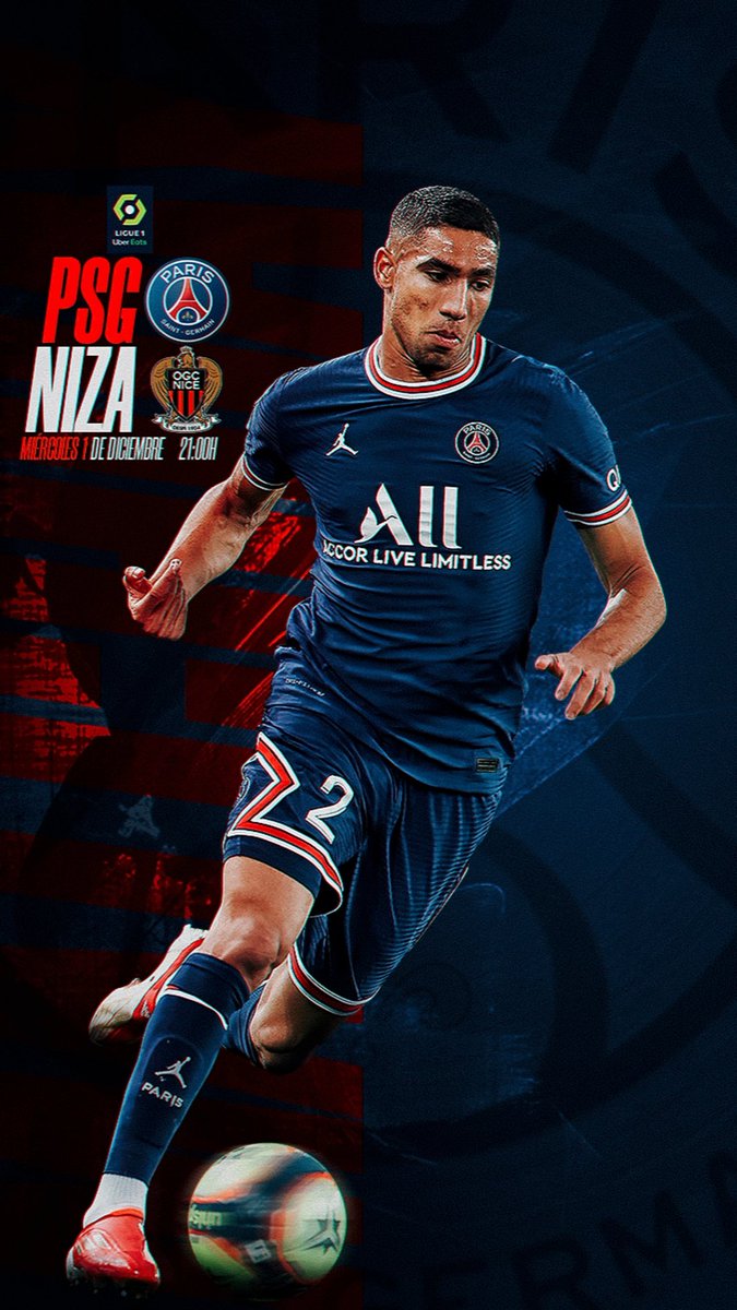 AchrafHakimi's tweet photo. 🏆 Ligue 1 Matchday 16
🆚 Nice
🏟 Parc des Princes
🗓️ Wednesday, December 1st
⏰ 21:00
❤️💙 https://t.co/A0jDVGZeuI