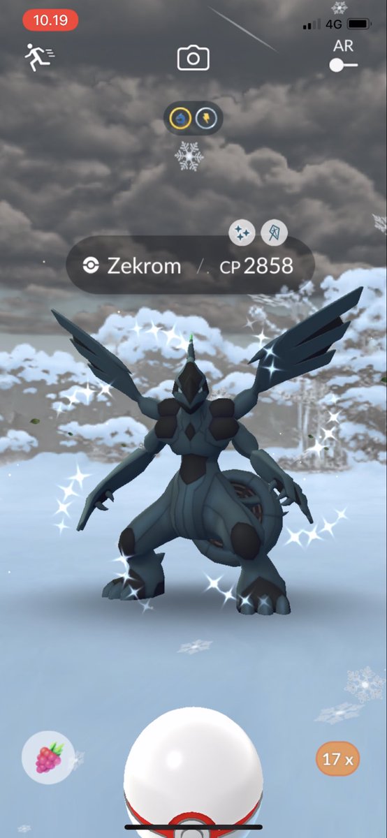 Yay got shiny Zekrom 😀👍 <a href="/PokemonGoApp/">Pokémon GO</a> #PokemonGO