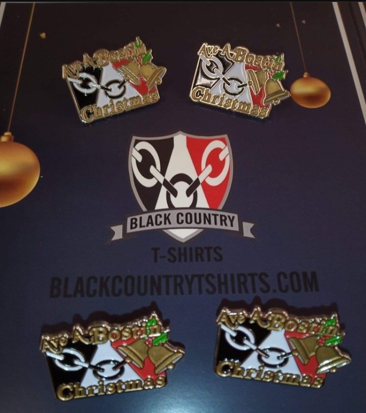 BlackCountryT's tweet photo. #BlackCountry Bostin Christmas badges am ere aye they.... pop in the shop or order online https://t.co/k5NNnFuZNC