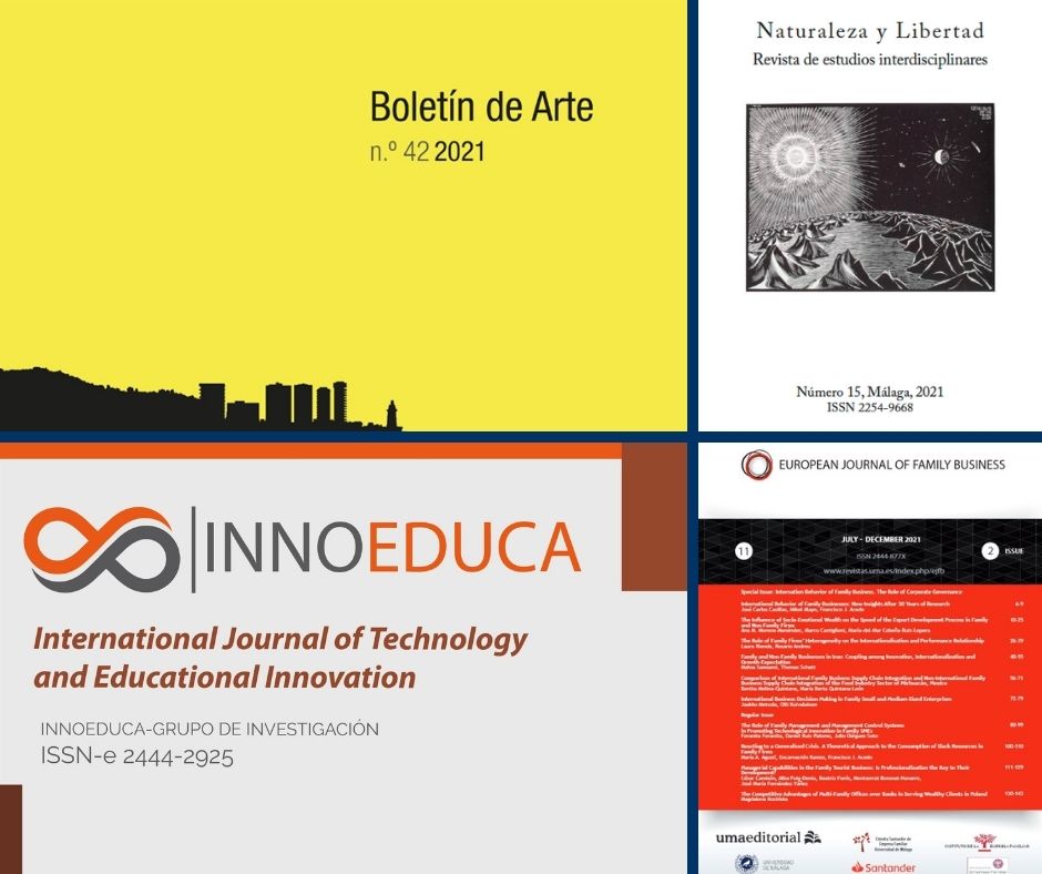 Comenzamos diciembre con los nuevos números de algunas de nuestras revistas científicas 👇👇

🎨<a href="/boletin_de/">Boletín de Arte</a> ➡️ revistas.uma.es/index.php/bole…

🦉<a href="/NyL_revista/">Naturaleza y Libertad</a> ➡️ revistas.uma.es/index.php/natu…

💼<a href="/EUROPEANJOURNA5/">EUROPEAN JOURNAL OF FAMILY BUSINESS (EJFB)</a> ➡️ revistas.uma.es/index.php/ejfb…

🧑‍🏫<a href="/RInnoeduca/">Revista Innoeduca</a> ➡️ revistas.uma.es/index.php/inno…