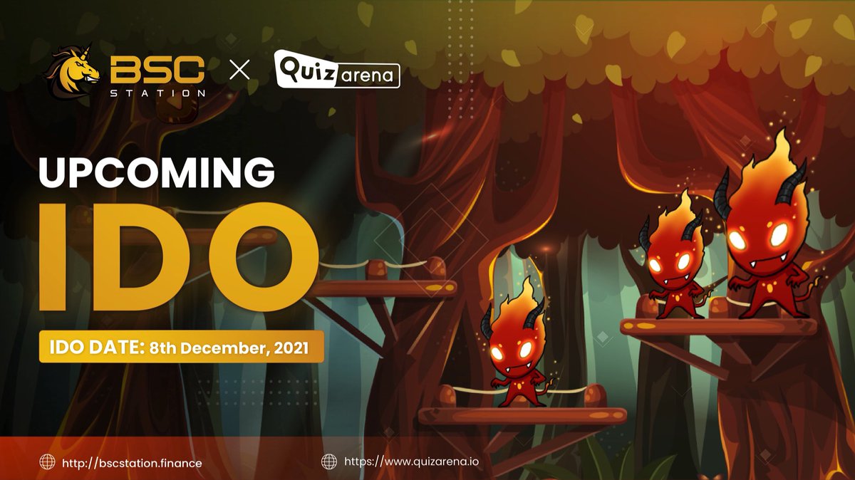 BSCS Official (@bscs_global) on Twitter photo Glad to introduce <a href="/quizarenaio/">Jhumak lal</a>, the next IDO project on #BSCStation
🗓4AM, Dec 8 (UTC)
⏰Listing: TBA
⏰Claiming: 30 minutes after listing
💰Vesting: 25% at TGE, then 25% monthly
👉Sign up for community whitelist:
bit.ly/31iupDt
Details: bscstation.substack.com/p/quiz-arena-t… Glad to introduce <a href="/quizarenaio/">Jhumak lal</a>, the next IDO project on #BSCStation
🗓4AM, Dec 8 (UTC)
⏰Listing: TBA
⏰Claiming: 30 minutes after listing
💰Vesting: 25% at TGE, then 25% monthly
👉Sign up for community whitelist:
bit.ly/31iupDt
Details: bscstation.substack.com/p/quiz-arena-t…