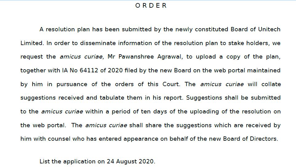 SC invited Homebuyer's suggestions on Resolution Framework presented by New board of Unitech on 31 July 2020

More than one year passed by....

Homebuyer's suggestions are yet to be heard in SC

RF is unjust, biased &amp; one-sided because accused Renu Sood Karnad of HDFC is on board