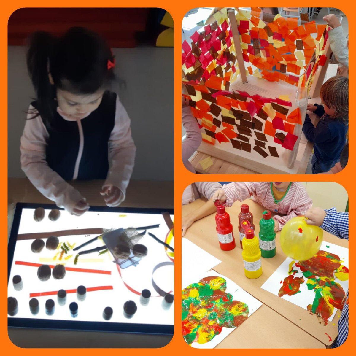 EscAbatMarcet's tweet photo. 🍂🍁ACTIVITATS DE TARDOR A P3🍁🍂
.
.
#escolaabatmarcet #escola #escolapublica #escoladeterrassa #terrassa #educacio #educacioinfantil #educacioprimaria #tardor #P3 #compartim #compartimexperiències #momentsbonics #aprendreesdivertit #experimentem #experimentacio #otoño #autumn https://t.co/kAH92l2eR0