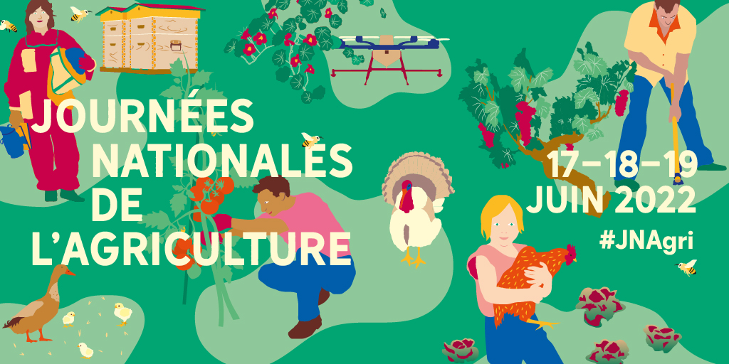 Les #JNAgri reviennent les 17, 18 et 19 juin prochain pour une 2e édition exceptionnelle 🥳. 

Et pour célébrer l'officialisation de cette grande nouvelle, le nouveau visuel se dévoile...

#agriculture #territoire #France