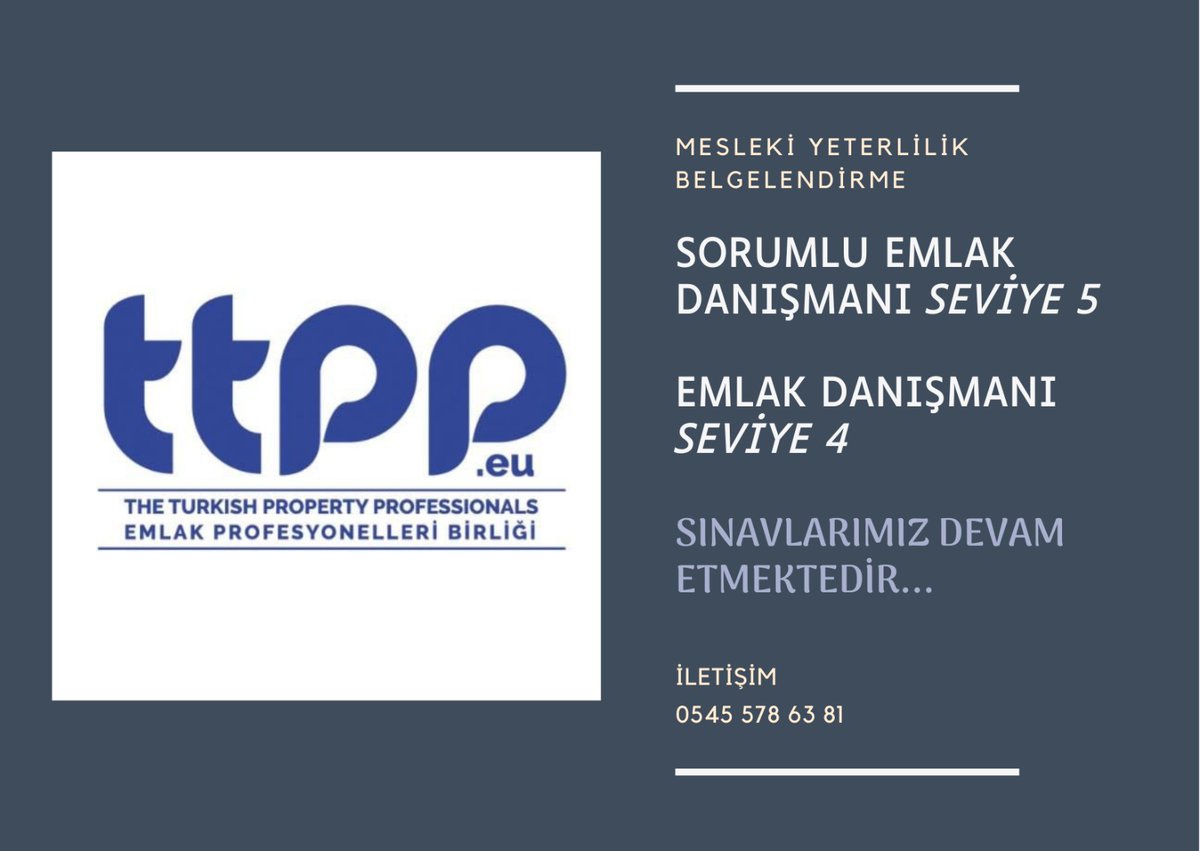 ttppeu's tweet photo. Mesleki Yeterlilik Seviye 4 ve Seviye 5 sınavlarimız devam etmektedir. https://t.co/5DvRpBfvEE