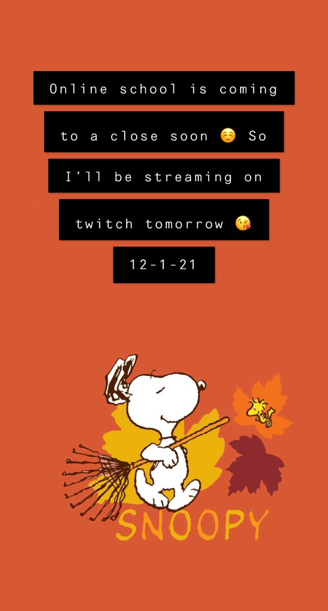 See you guys tomorrow 12/1/21 on twitch <a href="/Twitch/">Twitch</a> 🧡💙
