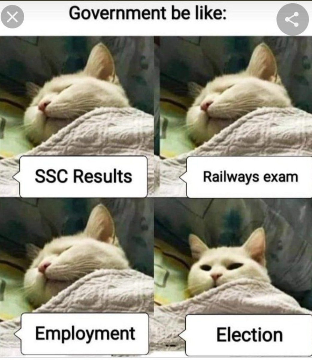 Krishna70643445's tweet photo. Government be like...
#JusticeForRailwayStudents
#RRBExamDates https://t.co/BMtKqv7F9M