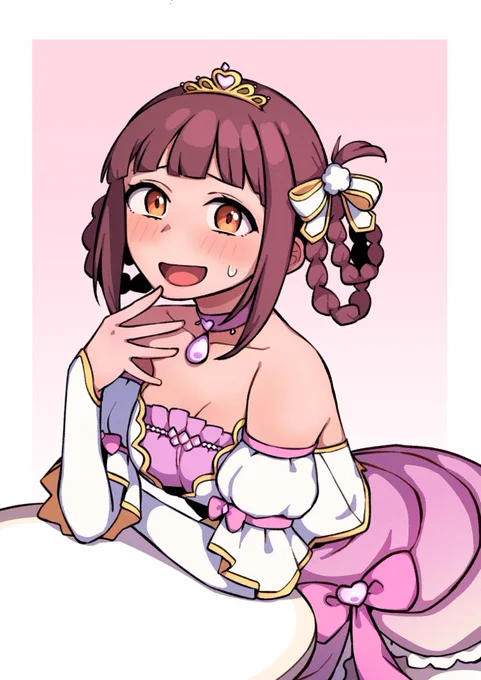 SHS亜利沙。お姫様の姿も可愛い。
#ミリシタ #松田亜利沙 