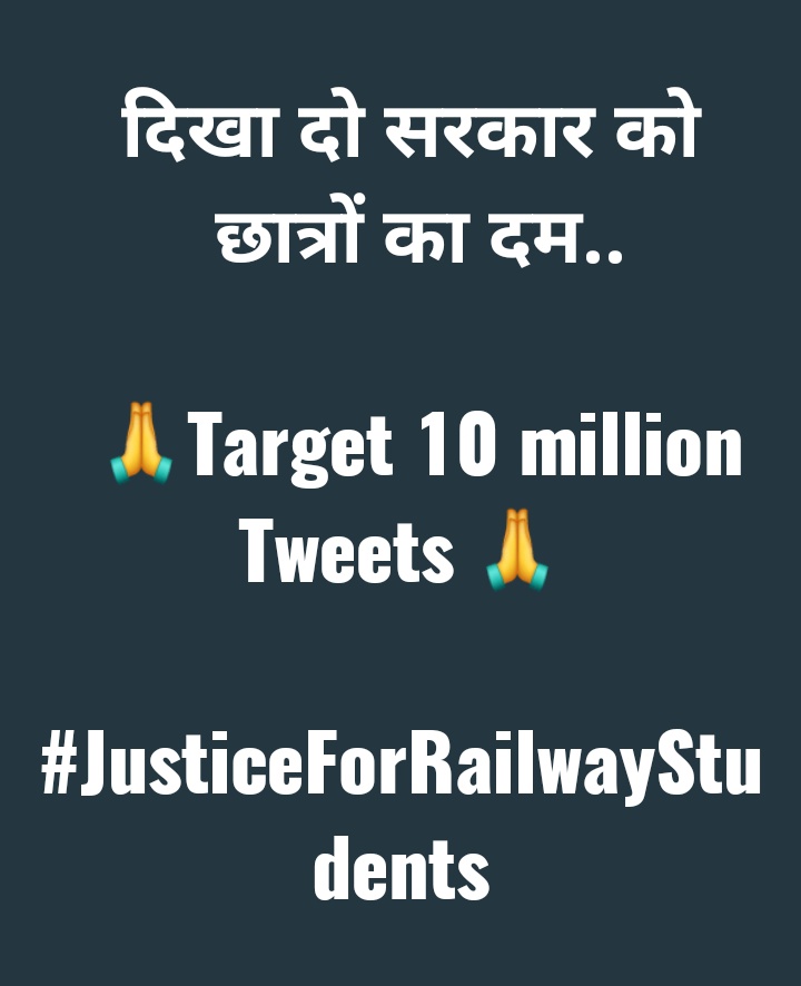 AbhayCh159's tweet photo. #JusticeForRailwayStudents
More than 2.5 years has been passed away and students are still suffering .
Rrb ntpc cbt-1 result not to published from 11_month.
@PMOIndia @AshwiniVaishnaw https://t.co/G8GKVxZfAk
