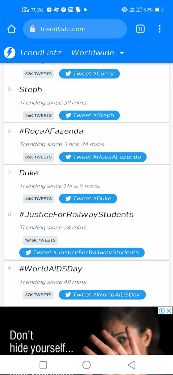 GauravSikhwal1's tweet photo. #JusticeForRailwayStudents we are trending at no 8 worldwide lets make it no 1!! https://t.co/12AG3W266E
