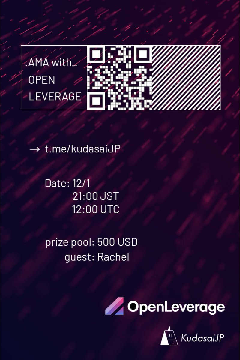 kudasai_japan's tweet photo. 📈 AMA with @OpenLeverage 📉

⚡️DEXでの証拠金取引
⚡️ステーキング機能

世界的にCEXの規制が強まり、今後はFXもDEXでのトレードが主流になっていくと思ってます👁
今日も一緒に勉強しましょう🐰🤍

💰500USD
❤️RT/LIKE this post
🗓12/01 21:00~
JoinAMA👉 https://t.co/TdgL24B4Pz https://t.co/wzr3liEey2