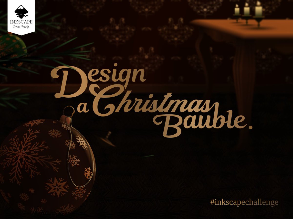inkscape's tweet image. Show your holiday cheer by designing a 🎄 Christmas bauble for this month&apos;s #InkscapeChallenge. You have through the end of the month. No prizes, just fun. Learn more here: inkscape.org/forums/competi…