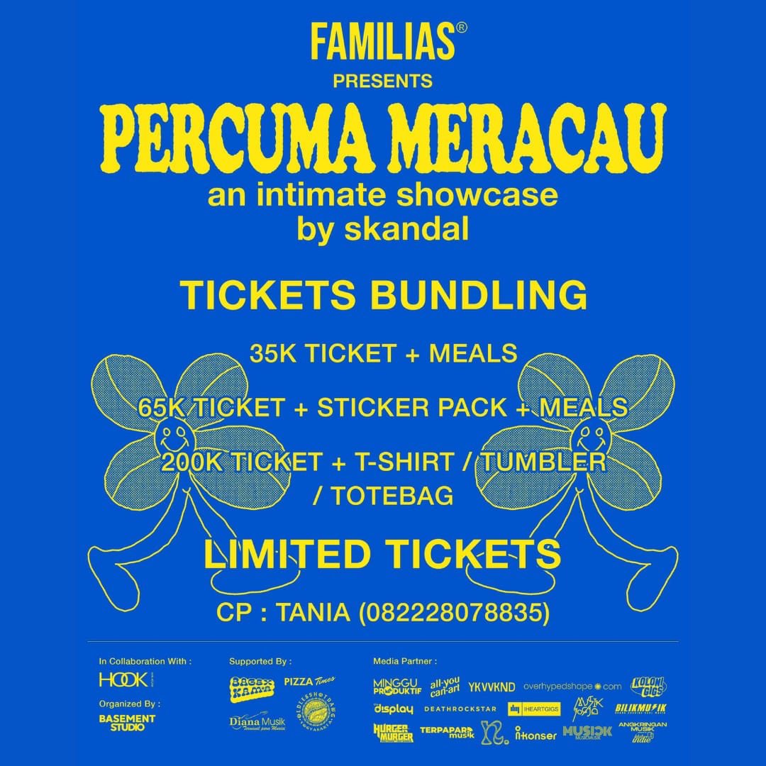allyoucanart's tweet image. AGENDA BERIKUTNYA
.
Skandal Siap Gelar Intimate Showcase Bertajuk 'Percuma Meracau' di Yogyakarta
.
Selengkapnya: instagram.com/p/CW7evoxpIBh/…
.
#allyoucanart #percumameracau #skandalrockband #familias #showcase
