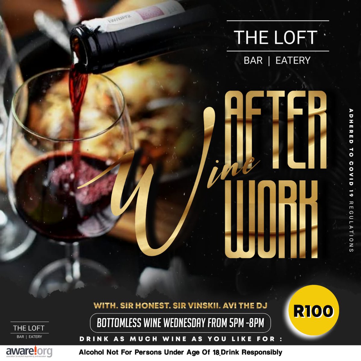 Sir_HonestSA's tweet photo. We bring you #wineafterwork every Wednesday @theloft_za. https://t.co/GRxzRV0gK6