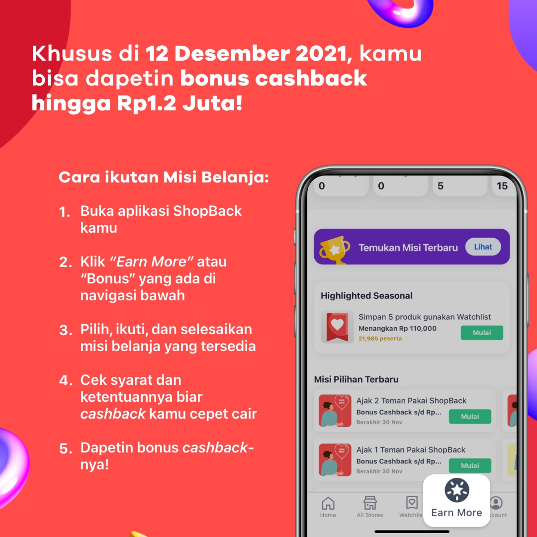ShopBackID's tweet photo. Tips belanja yang bisa bikin kamu jadi kaya! Coba cek gambar di bawah ya!๐ฐ๐ฐ
Selesaikan Misi Belanja di ShopBack dan dapetin ๐๐ผ๐ป๐๐ ๐๐ฎ๐๐ต๐ฏ๐ฎ๐ฐ๐ธ ๐/๐ฑ ๐ญ.๐ฎ๐ท๐โค๏ธ
Yuk main lewat sini: https://t.co/DGlkOVO6Me
#MulaidariShopBack #Cashback #ShopBack #ShopBackShopFest https://t.co/ODmX4AcEaJ