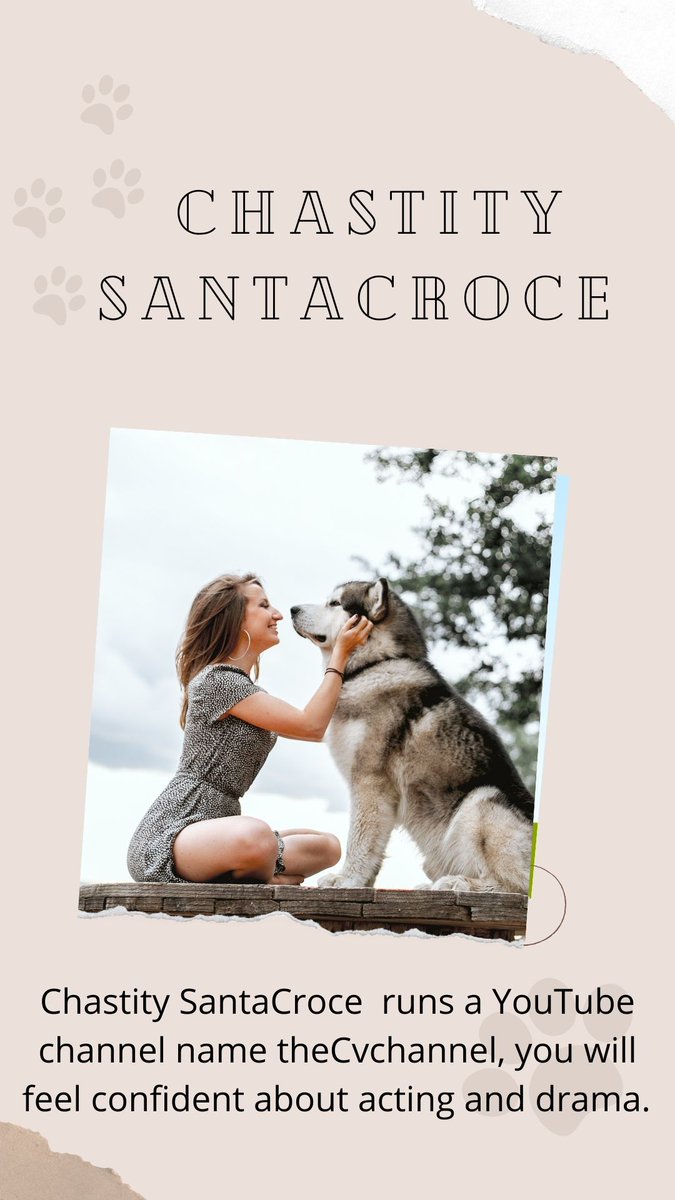 ChastitySantaC1's tweet photo. Chastity SantaCroce runs a YouTube channel name theCvchannel, you will feel confident about acting and drama. The channel guides you step-by-step and provides you with materials that you can use right away with your kids. #chastitysantaCroce #kids #skits #family #pets #puppies https://t.co/qoOz1gizmp