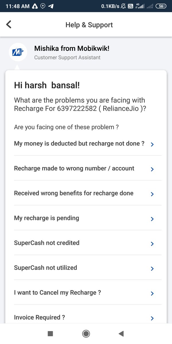 Harsh31254341's tweet photo. @MobiKwikSWAT @MobiKwik my recharge is not reflect yet https://t.co/rpedRCq4Ea