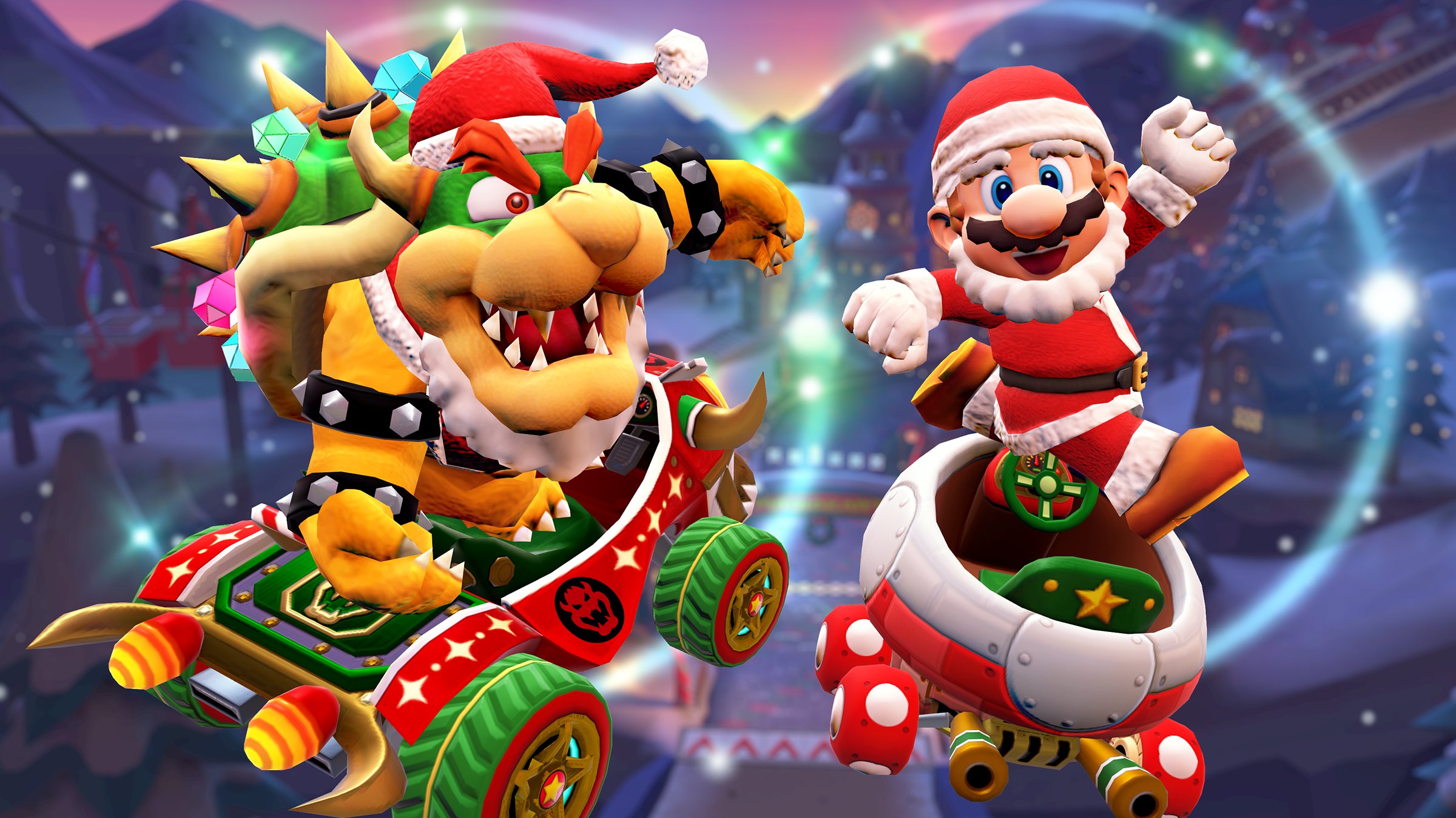 Mario Kart Tour - Too intimidating to be jolly? Either way, Bowser (Santa)  makes a festive debut on the Holiday King kart! This year, Bowser will  decide if you've been naughty or