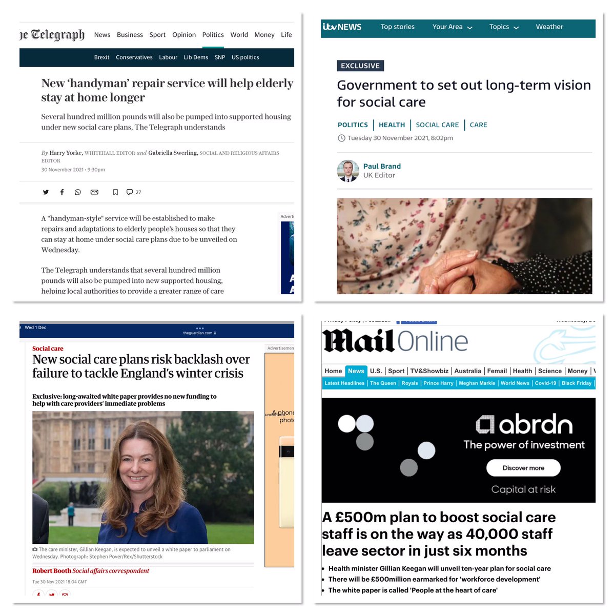 blimeysimon's tweet photo. Anyone would think the #socialcare white paper is out today. https://t.co/RQHK4LcIHz