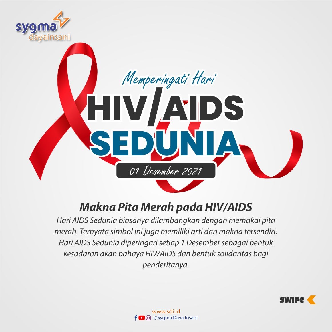 Sygma_DI's tweet photo. 'Seorang hamba-Ku sakit, apabila kamu menjenguk dan merawatnya tentu kamu akan menjumpai-Ku di sana." (Hadis Qudsi)

#HIVAids #Habib #HIV #WorldAIDSDay  #hiv #islam #ajaranislam #1desember #desember #SDI #sygmadayainsani #SmartFamilyHappyFamily #stayhomechallenge https://t.co/9755kqAI12