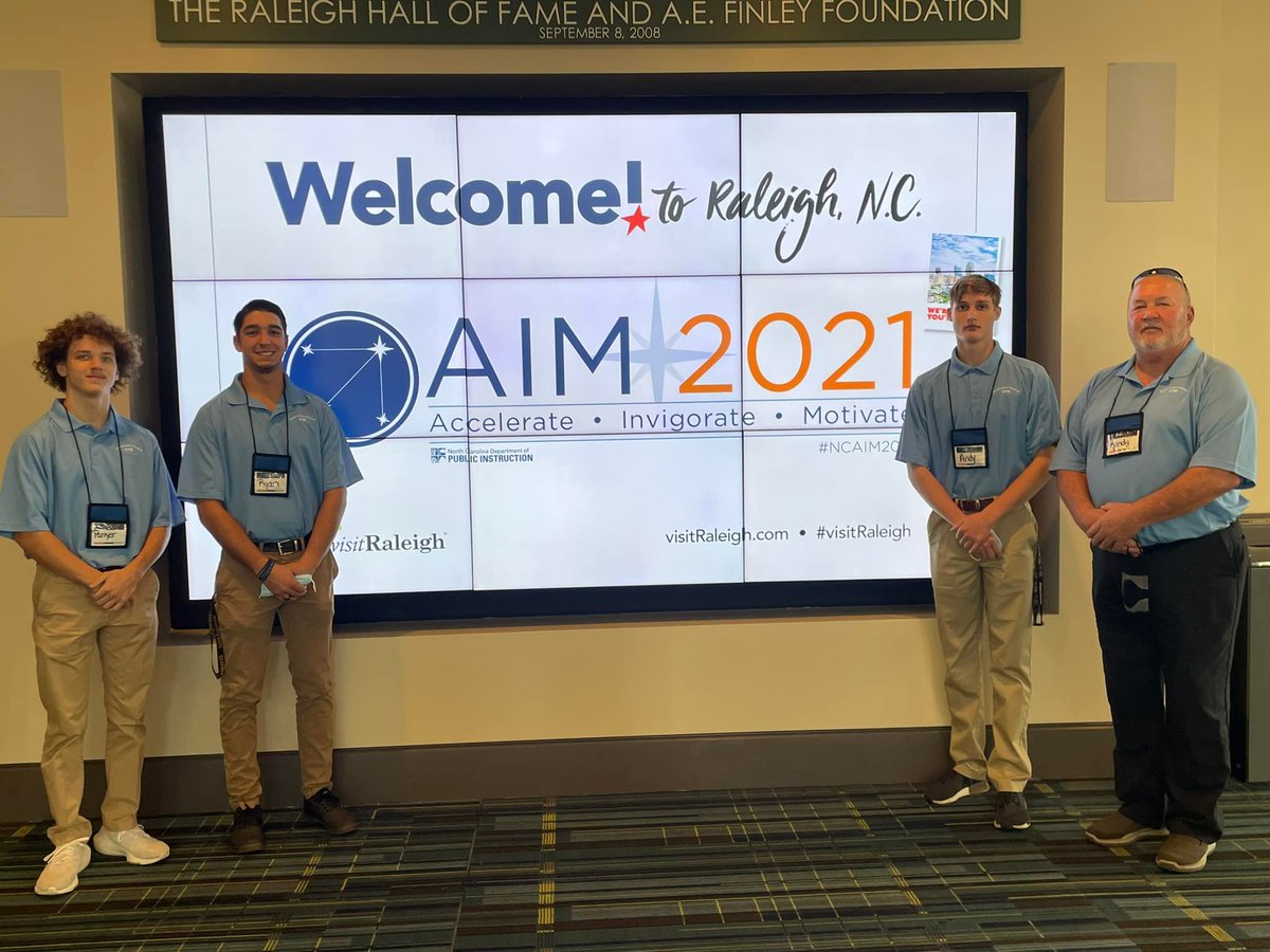 Union Pines Automotive students and Mr. Randy Blue, their amazing teacher, had the opportunity to share at the NCDPI AIM Conference about the drag race car they are building. We are proud of the way they represented Moore County's CTE program! @WeRMooreCTE <a href="/UPHSCTE/">Union Pines CTE</a> <a href="/moore_cte/">Zach Moore</a>