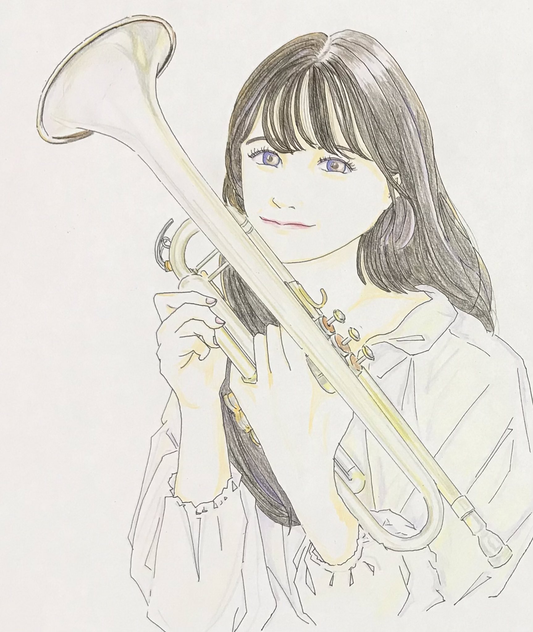 Toshy 今日の1枚 トランペットガール お絵描き 絵描きさんと繋がりたい イラスト イラスト好きな人と繋がりたい 女の子イラスト Illustration T Co 18yq5hjic3 Twitter