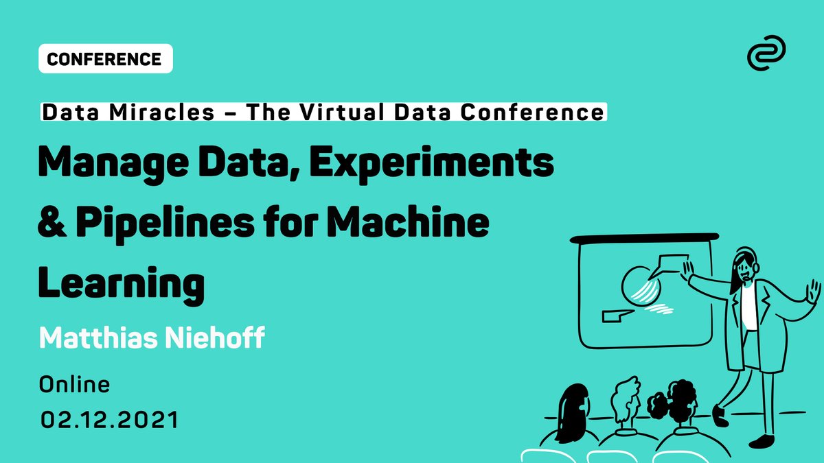 codecentric's tweet image. 🚪 Our advent calendar&apos;s first door (we don&apos;t really have an advent calendar, just kidding 😉) contains @matthiasniehoff&apos;s talk at “Data Miracles – The Virtual Data Conference &quot; by @METRO_digital: cclnk.de/3I2pBCI

#machinelearning #DataMiracles #virtualconference