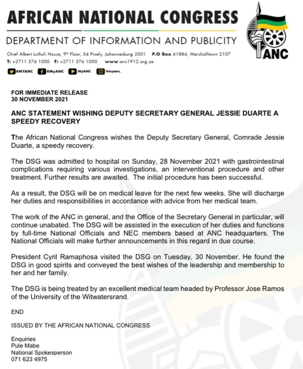 Wishing DSG a speedy recovery