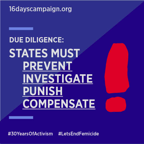#LetsEndFemicide
#30YearsOfActivism
Visit 16dayscampaign.org for more information on how to get involved and check out the Femicide Advocacy Guide here: 16dayscampaign.org/wp-content/upl….