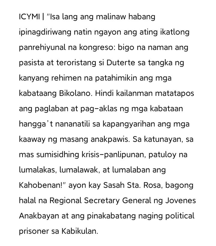 Jovenes Anakbayan tweet media
