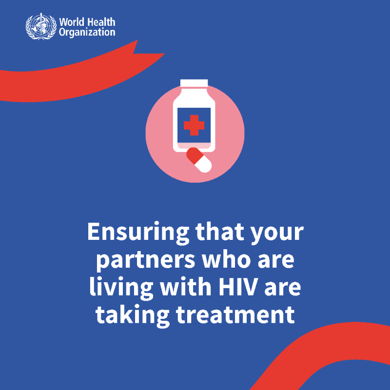 WHO's tweet photo. Today is #WorldAIDSDay!

 You will NOT get #HIV from:
✅ standing by your friend
✅ drinking tea together
✅ hugging
✅ shaking hands
✅ showing that you care
 
This is how you can reduce your risk of getting it
⬇️