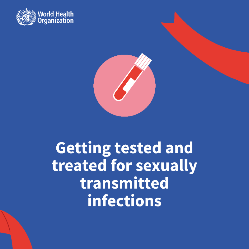 WHO's tweet photo. Today is #WorldAIDSDay!

 You will NOT get #HIV from:
✅ standing by your friend
✅ drinking tea together
✅ hugging
✅ shaking hands
✅ showing that you care
 
This is how you can reduce your risk of getting it
⬇️