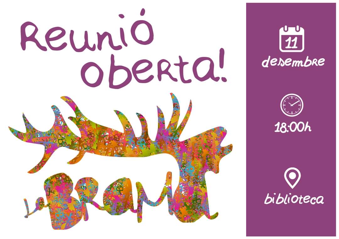 AjPoblaLillet's tweet photo. Els de La Brama ens diuen que tenen moltes ganes de començar a preparar el pròxim carnaval i com cada any, necessiten la vostra participació en la organització!

El dissabte 11 de desembre ens trobarem a la Biblioteca a les 18h! No hi falteu!!

#LaPobladeLillet #GaudeixLaPobla https://t.co/hlqu0MSk8V