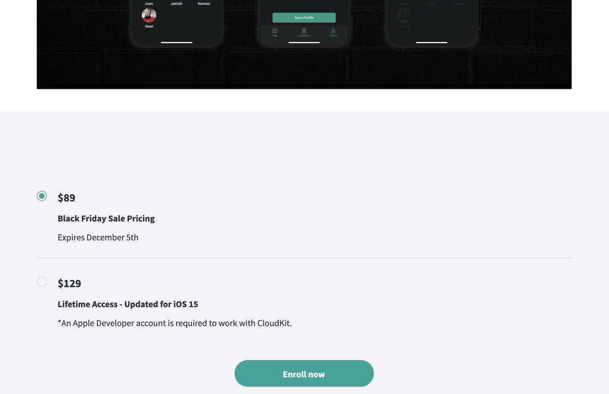 bitsarat's tweet photo. @seanallen_dev If I use Black Friday pricing, do I still get Lifetime access? The radio buttons are confusing. https://t.co/z1msLSuk1o