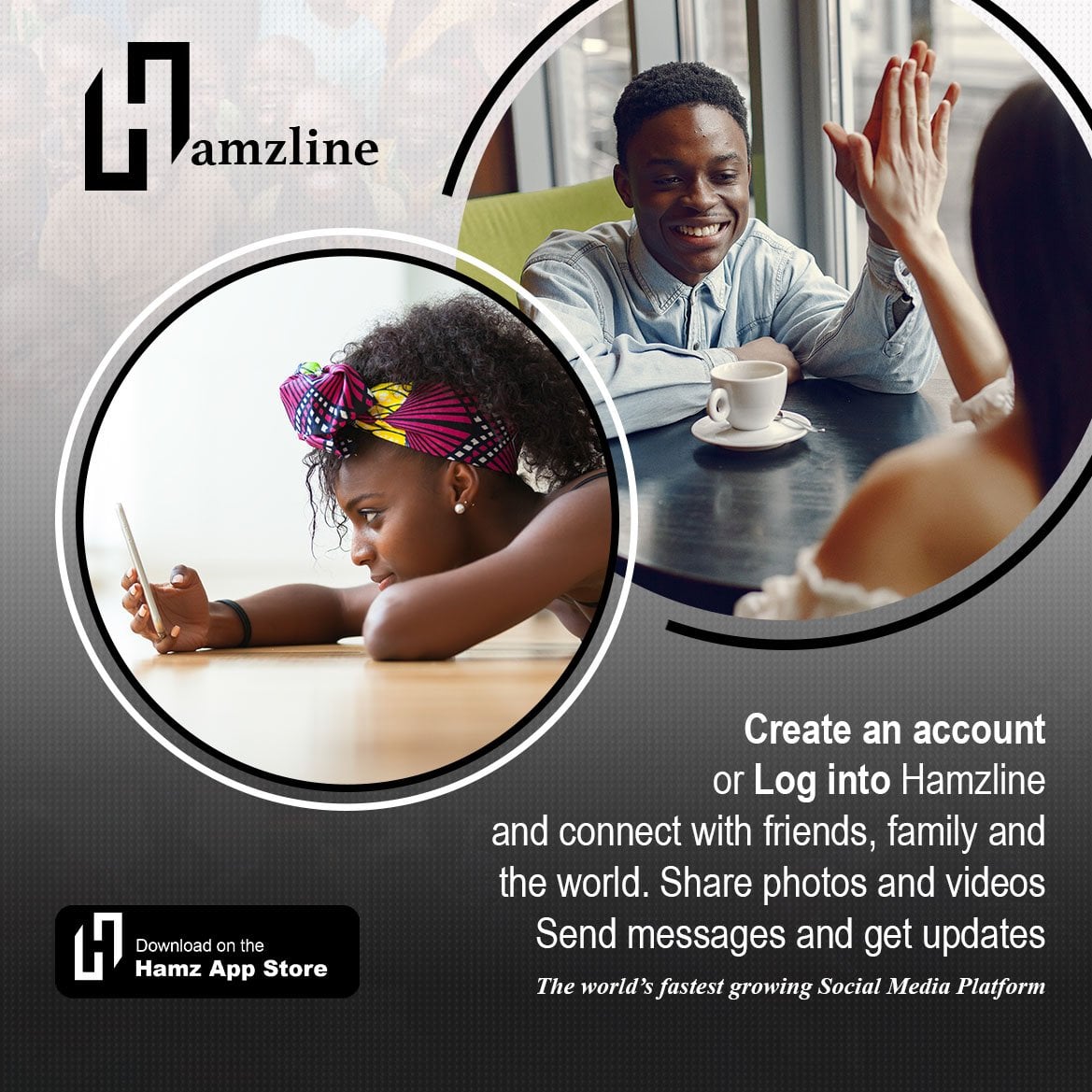 Hamzonline's tweet photo. Join the world's fastest growing social media platform. #Hamzline Download on the #hamzappstore

https://t.co/tyPQ5Rj7IP | https://t.co/Hzkxg3wUKR https://t.co/5bcs58mcPl