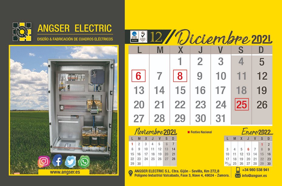 AngserElect's tweet photo. Buenos días, estrenamos último mes del año, con muchas ganas y con nuestros mejores deseos que sea un gran mes para tod@s 😉⚡👌🤩
#angserelectric #diseñoyfabricación #cuadroseléctricos #VisitaNuestraWeb #cuadroseléctricosamedida #felizmes https://t.co/CzoDcrTlzw