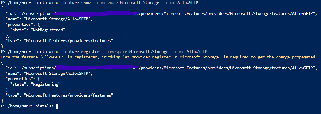 henrihie's tweet photo. If you want to try it out, you have to register this feature in your subscription (az cli / Azure CloudShell). It takes around 15 minutes.. https://t.co/0wz2XME1vR