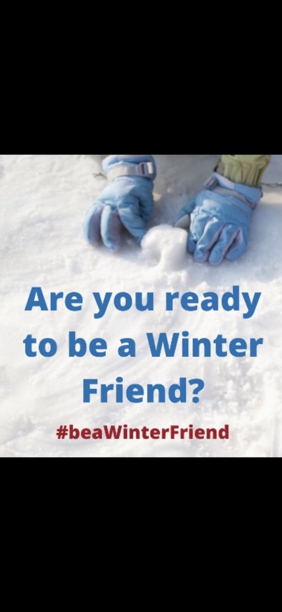 Meteorological Winter starts today! Everyone, please #BeaWinterfriend and help prevent loneliness and isolation again this winter. Let’s flood social media with some more positivity. Please add #BeaWinterfriend to your media platforms 😀 Please RT and spread the word 😀