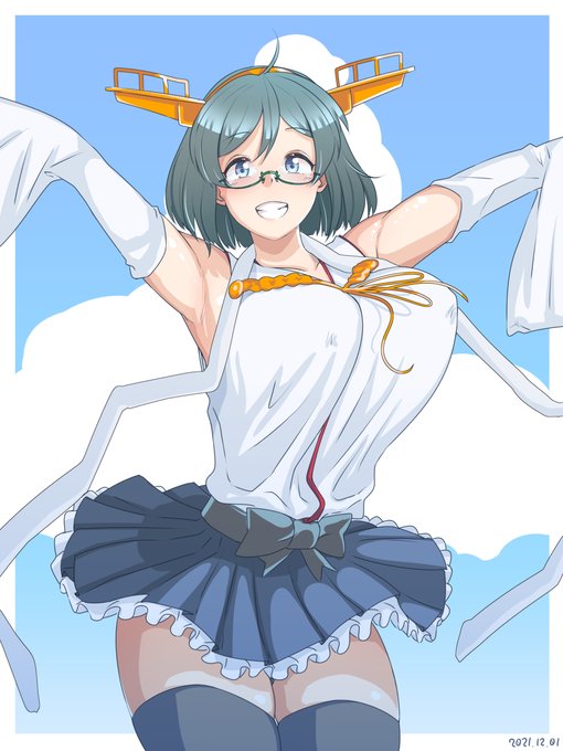 霧島 #艦これ #霧島(艦隊これくしょん) #霧島 #眼鏡艦娘 https://t.co/O2v95fZaJd 